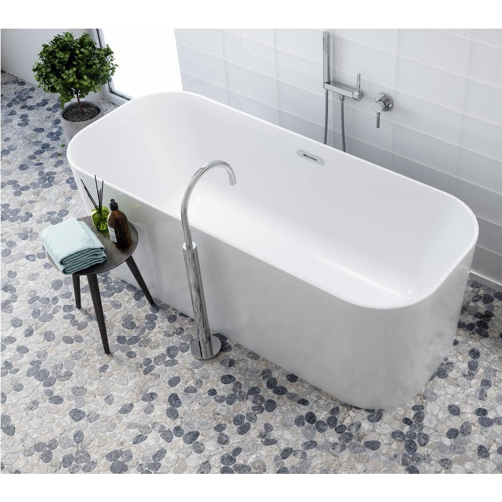 Gray Blend Pebble Marble Mosaic Tile for Indoor/Outdoor Use