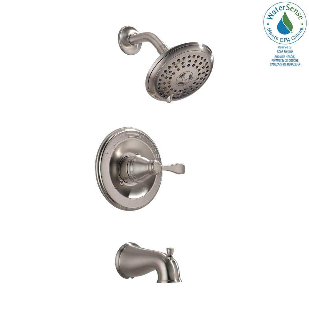 Brushed Nickel Single-Handle Tub and Shower Faucet Set