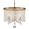 C Cattleya 16.25 in. 3-Light Antique Brass Finish Crystal Chandelier CA2216- H - The Home Depot