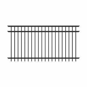 Natural Reflections 4 ft. H x 8 ft. W Black Aluminum Heavy-Duty Fence Panel