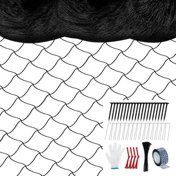 KIWDZFU 50 ft. x50 ft. Garden Bird Netting 2.4 Square Mesh Heavy Duty Nylon Poultry Netting for Chicken Coop & Garden Protection