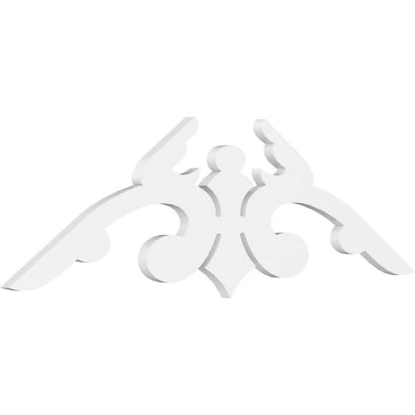 Ekena Millwork 1 in. x 48 in. x 16 in. (8/12) Pitch Milton Gable Pediment Architectural Grade PVC Moulding