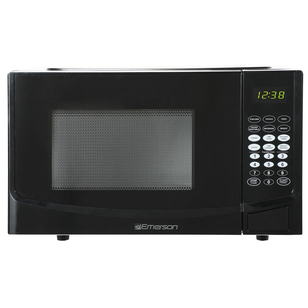 Emerson 0.9 cu. ft. 900Watt Countertop Microwave Oven in Black MW9255B