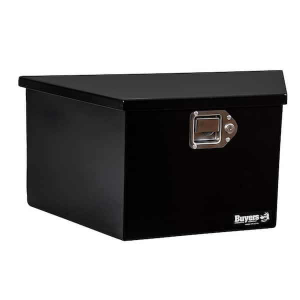 Buyers Products Company 12 in. x 13.25 in. x 26 in. Gloss Black Steel Trailer Tongue Truck Tool Box