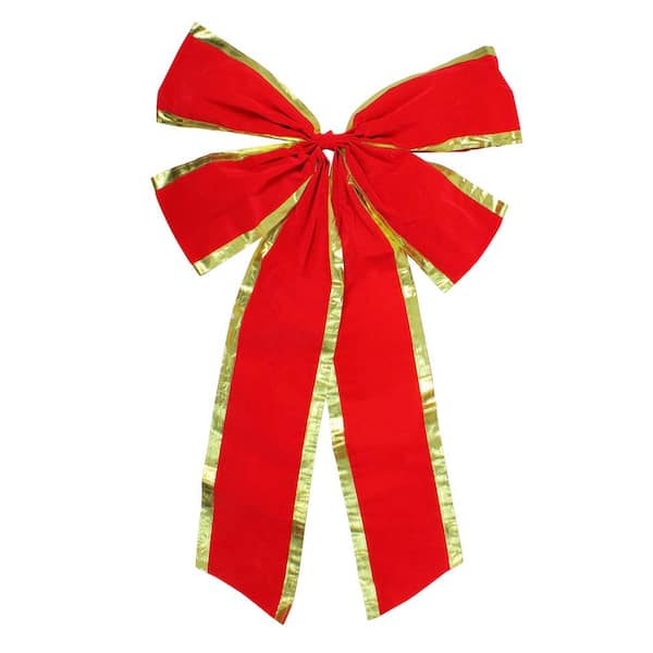Large Christmas Bow Gold  11”x"18 