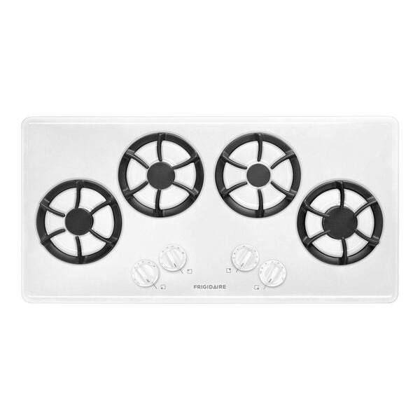 Frigidaire 36 in. Recessed Gas Cooktop in White with 4 Burners