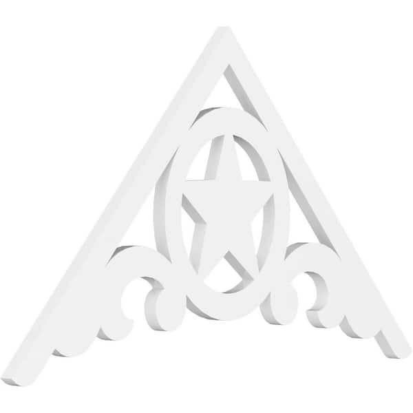 Ekena Millwork 1 in. x 36 in. x 21 in. (14/12) Pitch Austin Gable Pediment Architectural Grade PVC Moulding