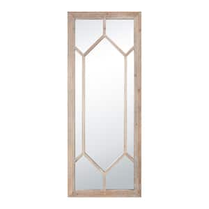 Leafwood 28 in. W x 71 in. H Wood Natural Wall Mirror