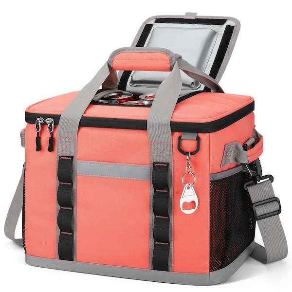 Unbranded Durable 24.3 qt. 35 can Adjustable Shoulder Strap Beverage Jug Chest Soft-Side Cooler in Reds/Pinks