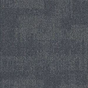 Second Nature - Space - Blue Commercial 24 x 24 in. Glue-Down Carpet Tile Square (96 sq. ft.)