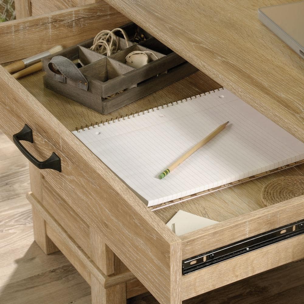 Orchard Oak Double Pedestal Desk with Storage