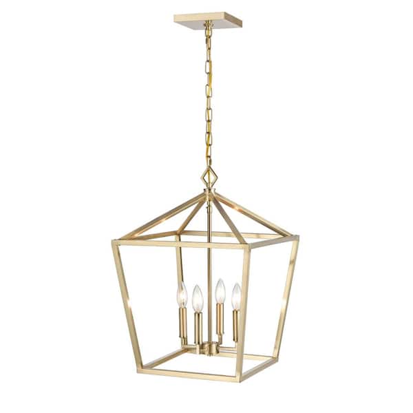 Millennium Lighting 16 In 4 Light Modern Gold Pendant 3244 Mg 4 Light Modern Gold Pendant 3244 Mg, Gold Modern Lantern Chandelier