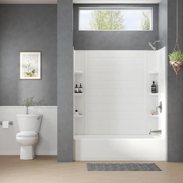 Princeton PRO 60 in. x 30 in. Soaking Bathtub with Right Drain in White