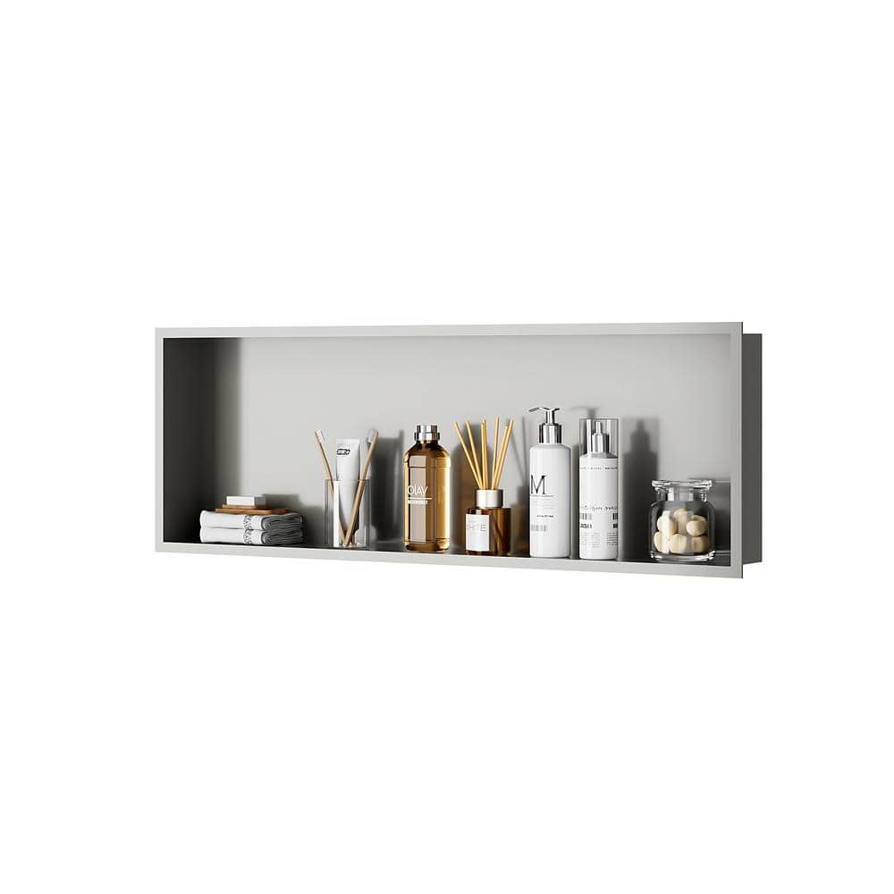 36 in. W x 12 in. H x 4 in. D Shower Niche Stainless Steel, Sealed Waterpro