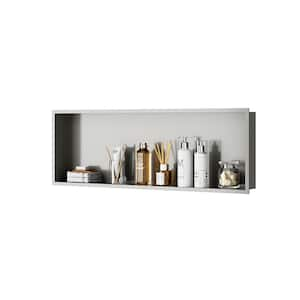 36 in. W x 12 in. H x 4 in. D Shower Niche Stainless Steel, Sealed Waterproof Rust-Resistant Bathroom Niche in Pale Gray