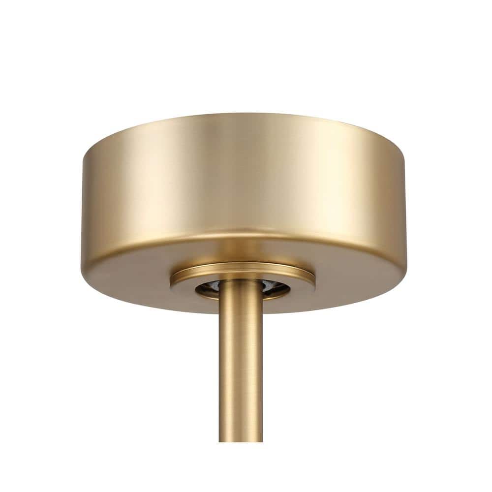 Alexis 18" Satin Brass Ceiling Fan with Clear Acrylic Blades and LED Light