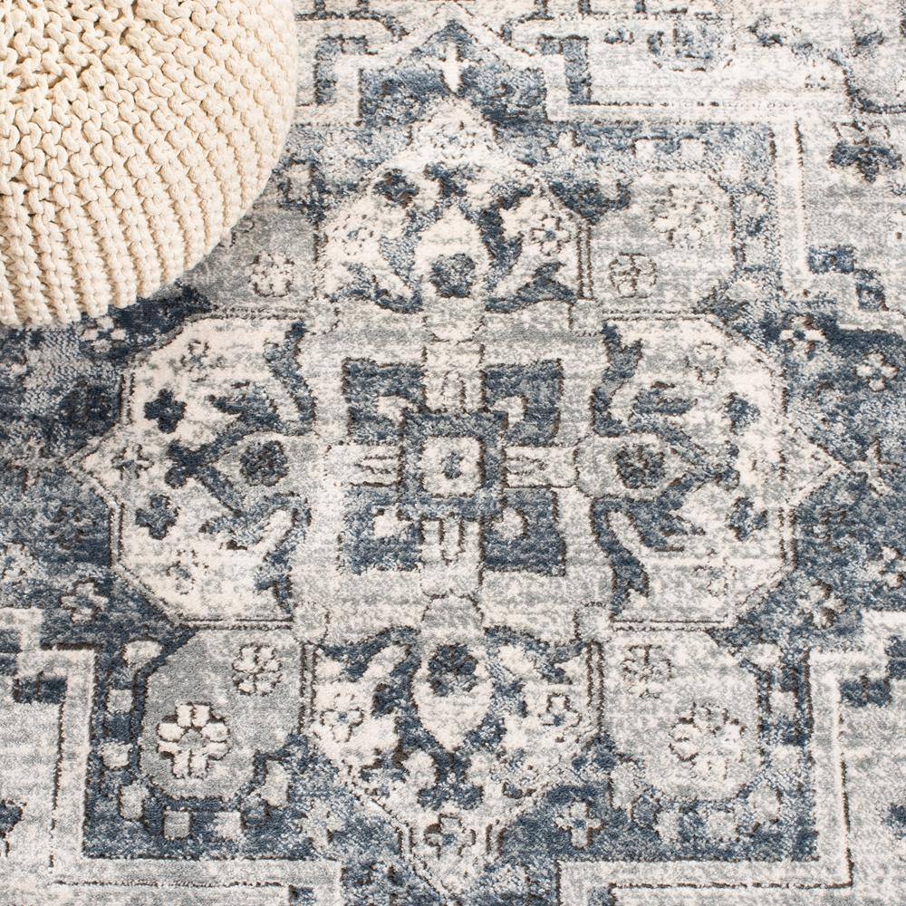 Ivory Medallion 6' x 9' Hand-Knotted Rectangular Synthetic Rug