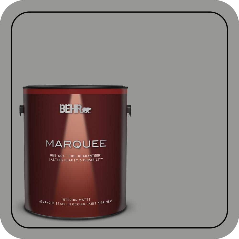 BEHR MARQUEE 1 gal. #PPU24-19 Shark Fin Matte Interior Paint & Primer ...