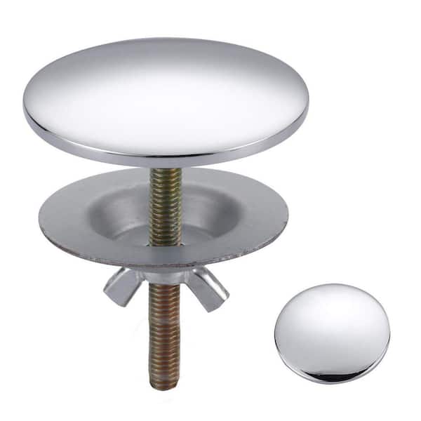 2 in. Kitchen Round Brass Sink Hole Cover in Polished Chrome