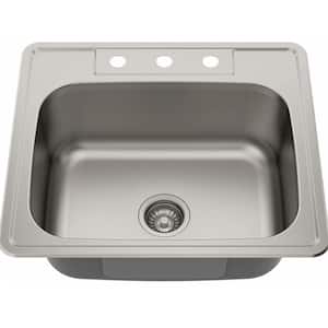 25 in. x 22 in. x 8 in. Stainless Steel Farmhouse/Apron front Laundry Sink