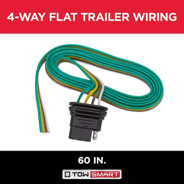 4-Way Flat Trailer Wire Extension - 18 AWG - 61 cm