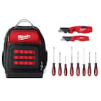 15 in. Ultimate Jobsite Backpack with Screwdriver and FASTBACK Knife Sets (10-Piece)