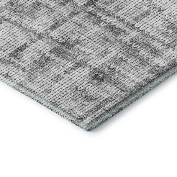 Mayfield Premium Machine Washable Abstract AMF2130 Gray 10 ft. x 14 ft. Area Rug