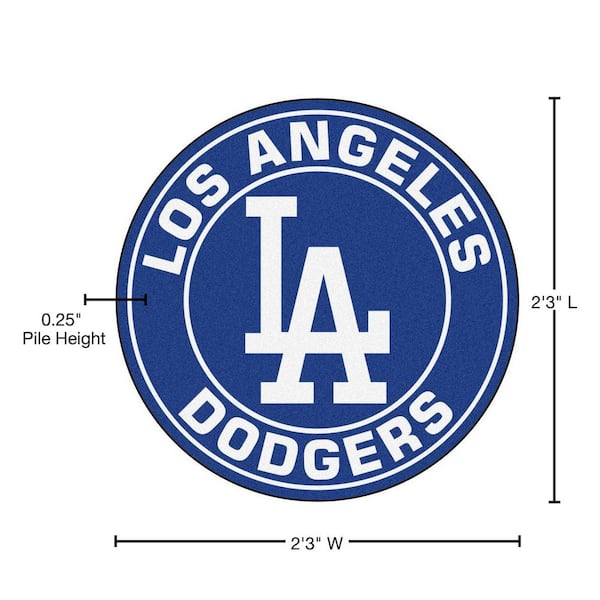 FANMATS MLB Los Angeles Dodgers Navy 2 ft. x 2 ft. Round Area Rug