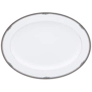 Laurelvale 16 in. (White) Porcelain Oval Platter