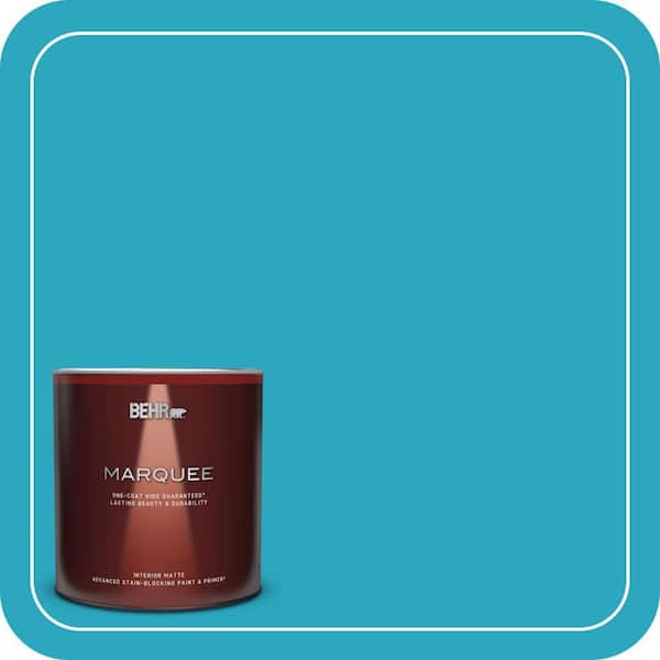 BEHR MARQUEE 1 qt. #MQ4-52 Gulf Waters One-Coat Hide Matte Interior Paint & Primer