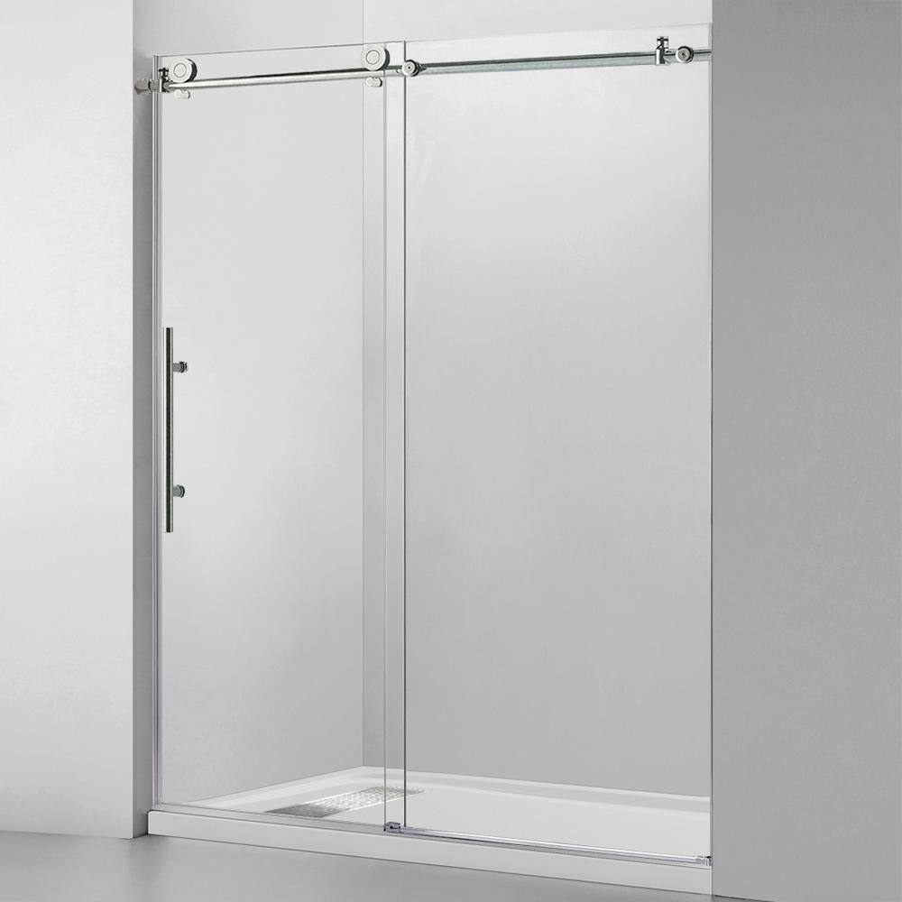 WOODBRIDGE Garfield 60 in. x 76 in. Double Sliding Frameless Shower