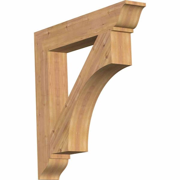 Ekena Millwork 5.5 in. x 38 in. x 38 in. Western Red Cedar Westlake Traditional Smooth Bracket