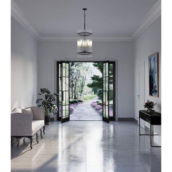Seville Collection 4-Light Matte Black Contemporary Pendant Light