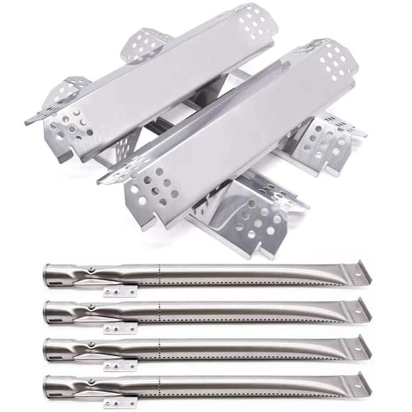 4-Pack Grill Burners and Heat Plates Shield Replacement Set for Nexgrill 4-Burner 720-0830H Gas Grill