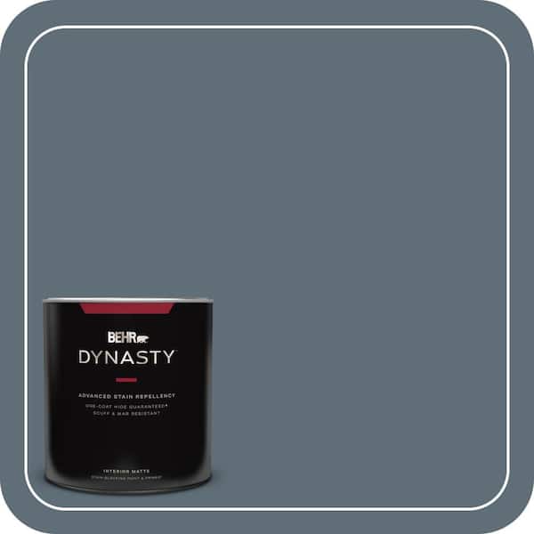BEHR DYNASTY 1 qt. #N480-6 NYPD One-Coat Hide Matte Interior Stain-Blocking Paint and Primer