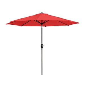 Tristen 9 ft. Aluminum Tilt Patio Umbrella in Red