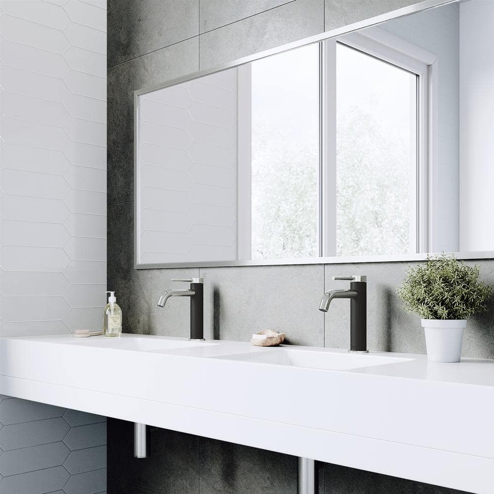 Madison 8" Black and Chrome Single Handle Bathroom Faucet