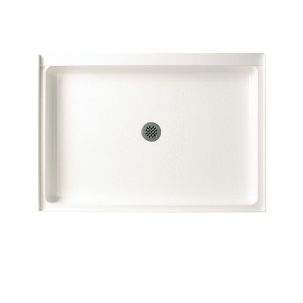 Swan 34 in. x 42 in. Solid Surface Single Threshold Center Drain Shower Pan in White