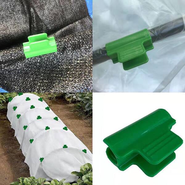 Agfabric 0.63 in. Clamp for Greenhouse, Row Cover, Netting, Tunnel Hoop Clips, Plant Cover and Frost Blanket (10-Pack)