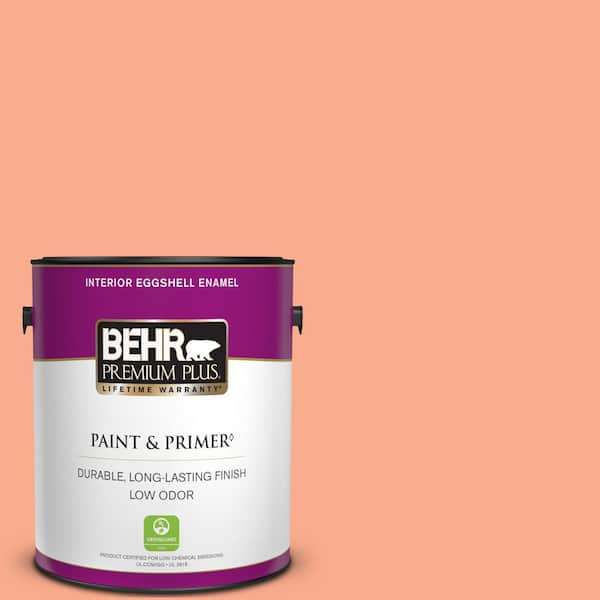 BEHR PREMIUM PLUS 1 gal. #210B-4 Sunset Strip Eggshell Enamel Low Odor Interior Paint & Primer