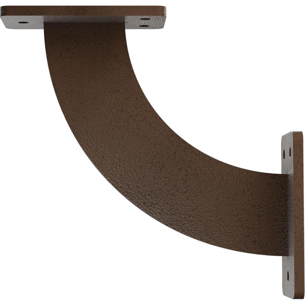 Hammered Brown Steel Bracket for Shelves and Countertops