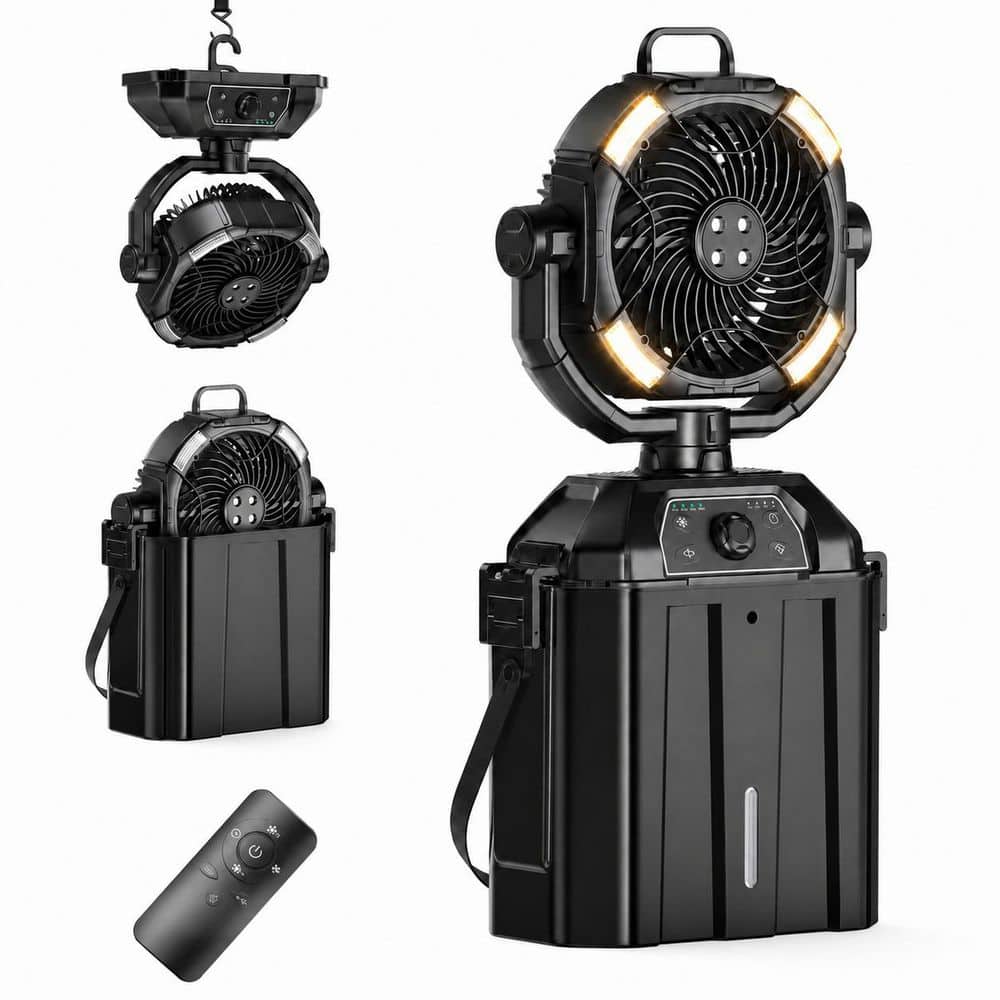 7L Black Portable Misting Fan with Oscillation, Remote Control and 4 Mist Sprayers price history on PriceWatchPro
