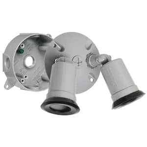 75-150W PAR38 Gray Round Outdoor Spot Light Kit (4-Pack)