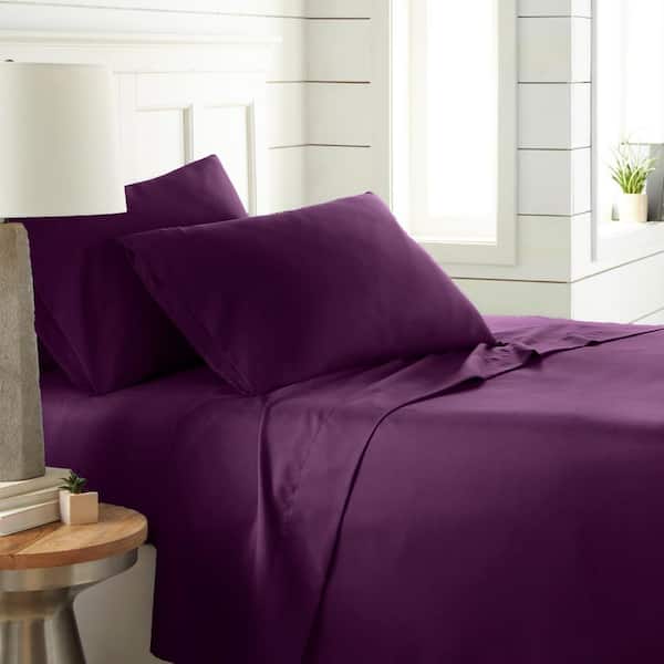 Southshore Fine Linens Southshore Essentials 4-Piece Purple Microfiber Full Sheet Set