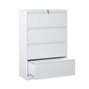 3-Tier Metal Storage Cabinet Locker with 3-Drawers in White