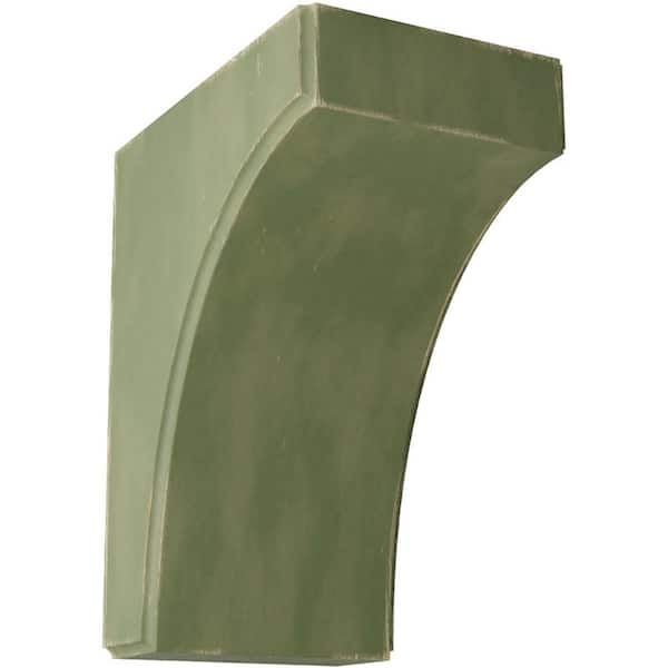 Ekena Millwork 5-1/4 in. x 10 in. x 8 in. Restoration Green Clarksville Wood Vintage Decor Bracket