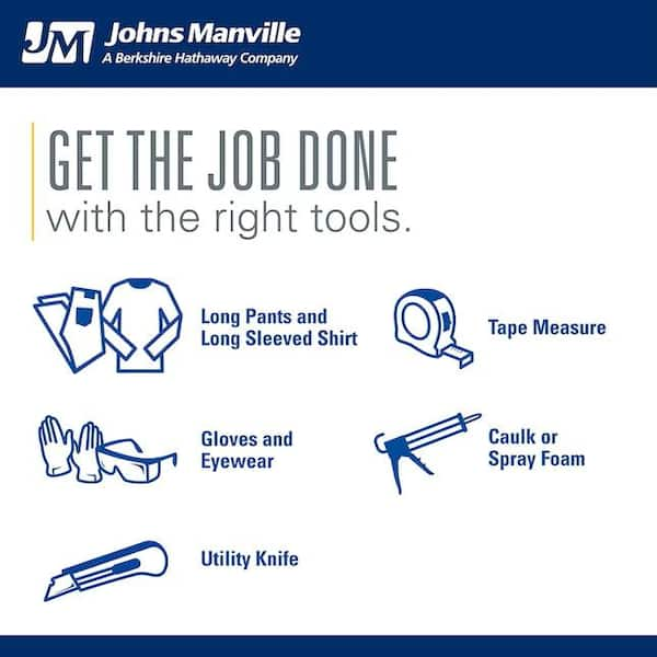 Johns Manville R 19 Unfaced Fiberglass Insulation Batt 15 in. W x