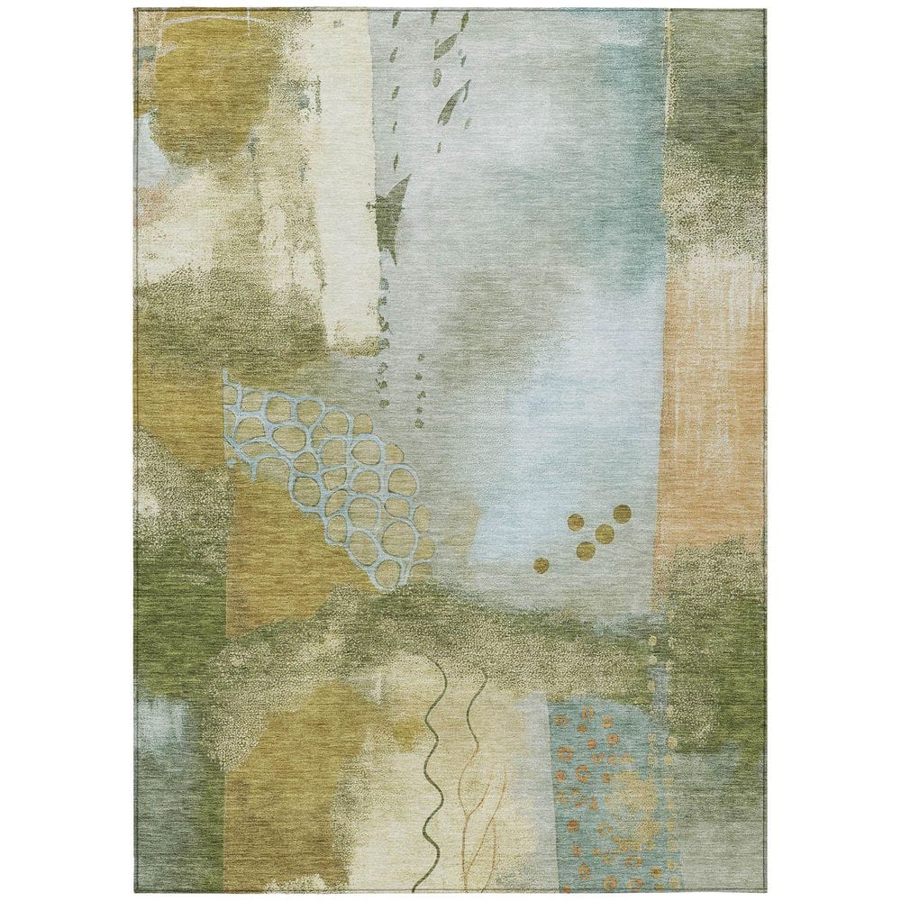 Chantille Machine Washable Indoor/Outdoor Abstract ACN2127 Green 10 ft. x 14 ft. Area Rug price history on PriceWatchPro