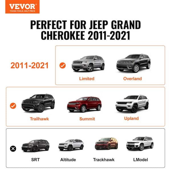 Roof Rack Cross Bars 200 lbs. Load Capacity Rack Carrier Compatible W/2011- 2021 Jeep Grand Cherokee Aluminum Crossbar