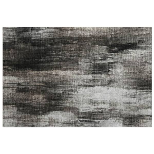 Dream Shag Premium Machine Washable Abstract ADS567 Gray 2 ft. x 3 ft. Accent Rug